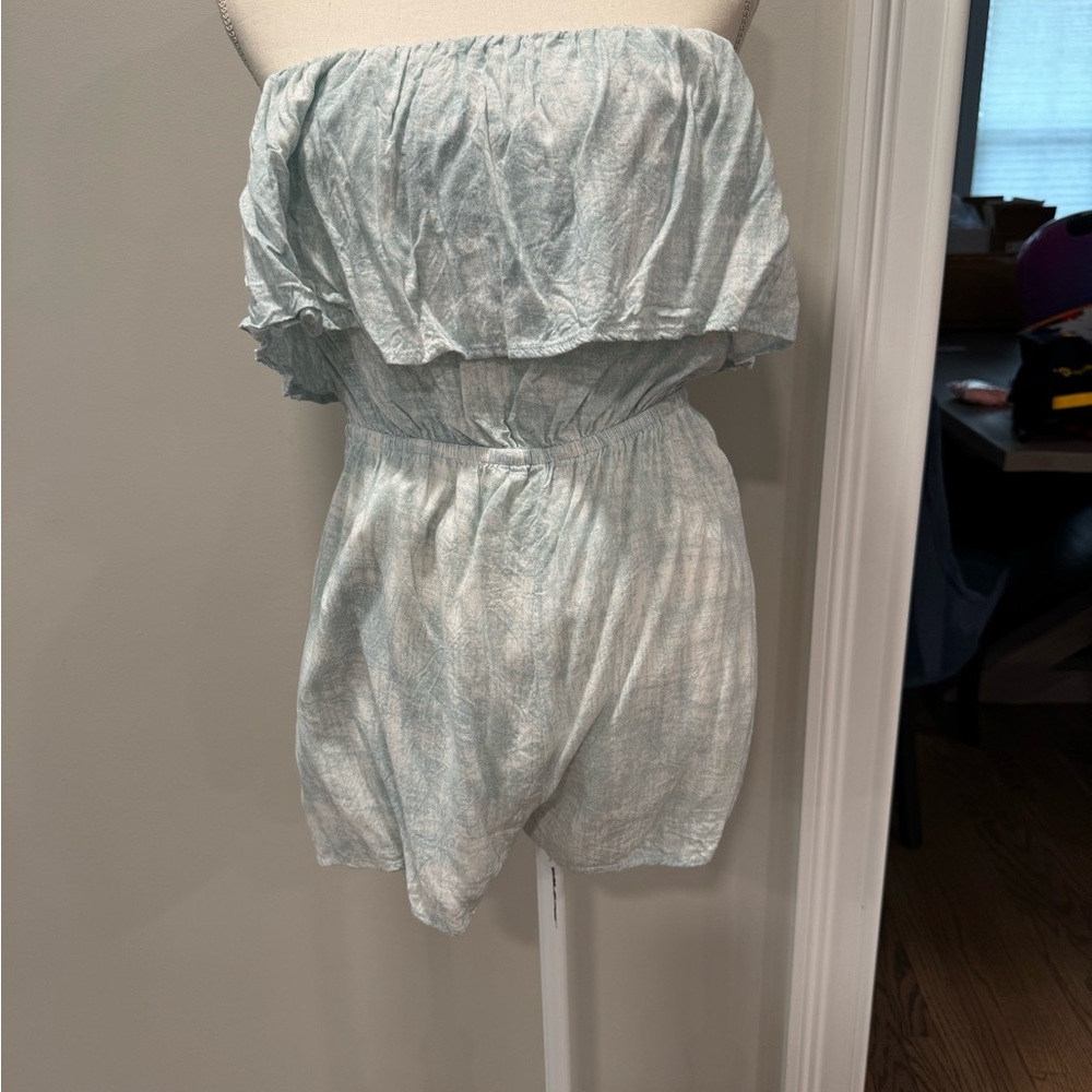 Light Blue Strapless Romper